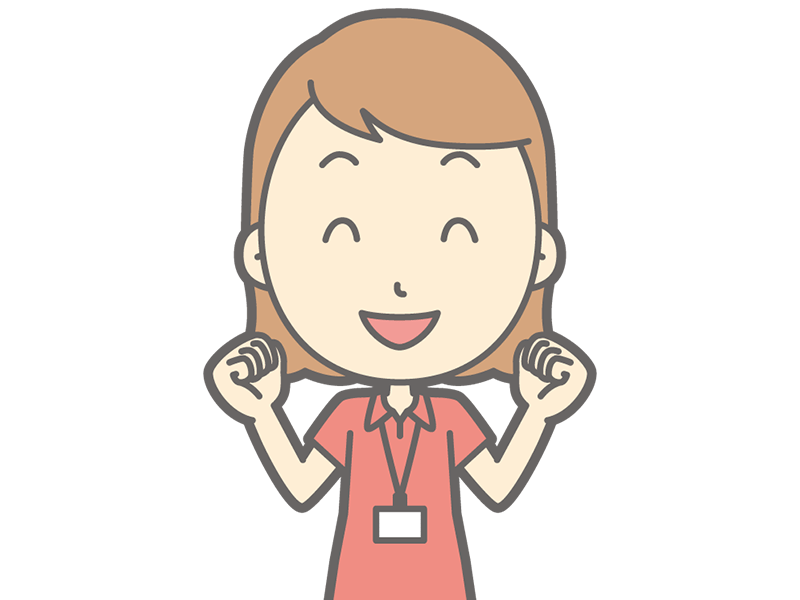 笑顔の女性スタッフ