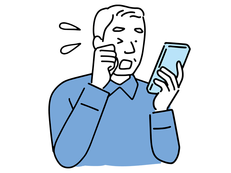 スマホ画面が見えにくい高齢者