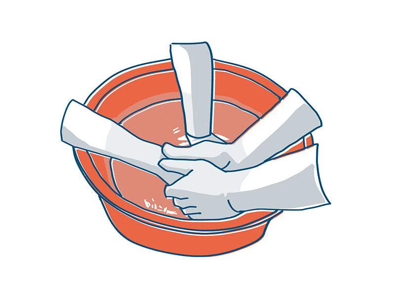 手浴　マッサージ