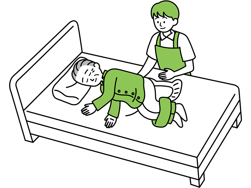 高齢者　おむつ変え