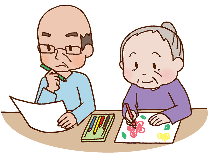 絵を描く高齢者