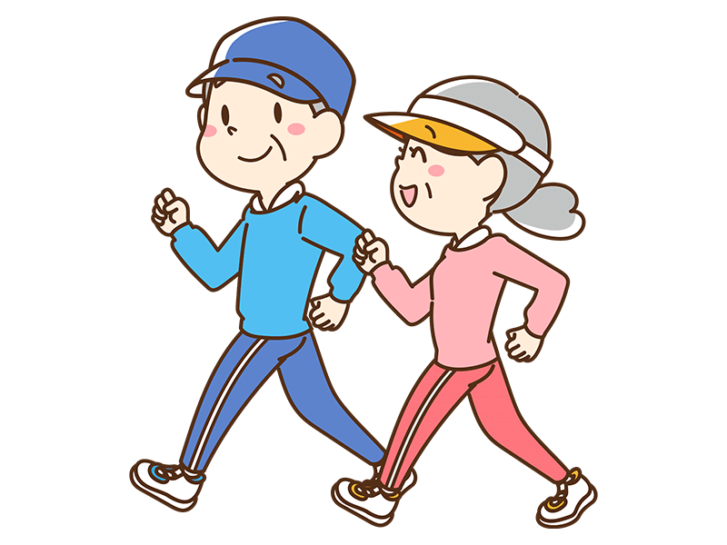 ウォーキングをする高齢者