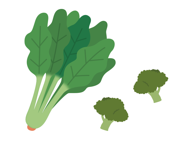 ほうれん草とブロッコリー