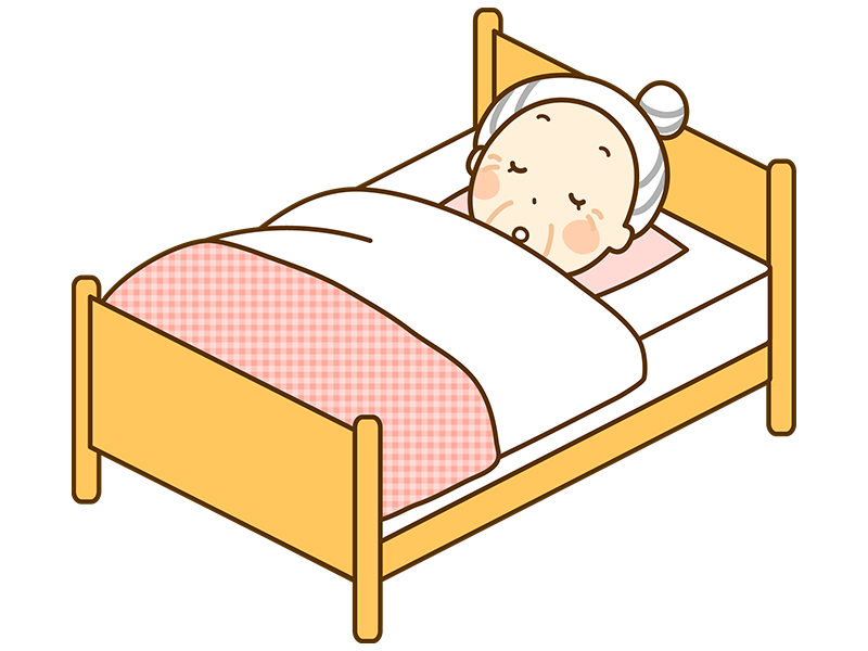 介助される高齢者
