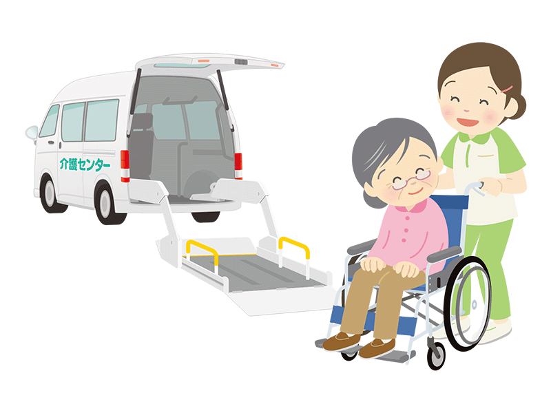 デイサービスに通う高齢者
